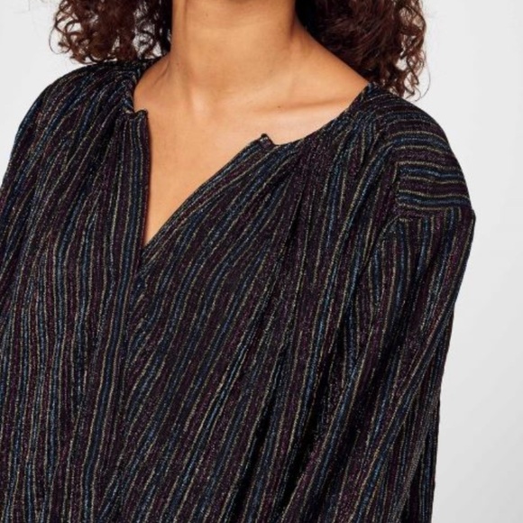 Anthropologie See U Soon Black Sparkle Multicoloured Blouse - Size Small - Picture 4 of 16